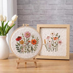 Lyksgir 3 Sets Punch Needle Kits, Flowers Punch Embroidery Kits | DIY Easy - Image 5