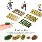 288 Pcs Static Grass Tuft Flower Cluster Vegetation Groups Self Adhesive - Image 2