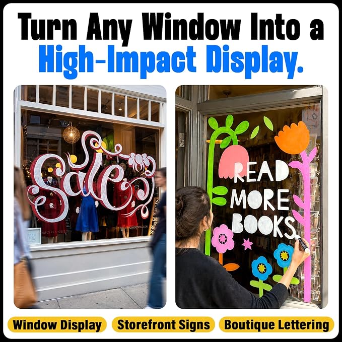 8 Washable Window Markers for Cars - 15mm Jumbo - Image 4