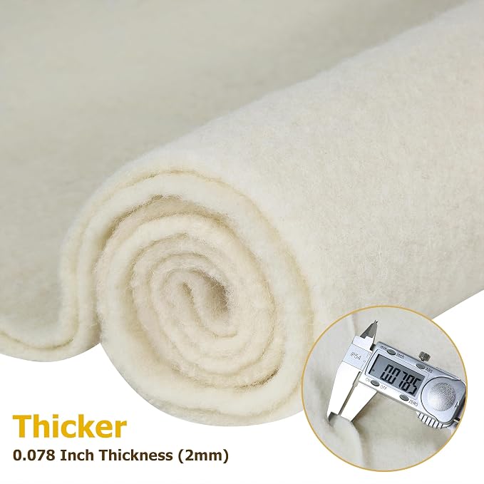 85" x 39" Wool Felt Fabric, Pure Merino Felt Fabric - Image 3
