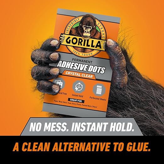 Gorilla Permanent Adhesive Dots, Double-Sided, 0.5" Diameter, 150 Pieces - Image 2