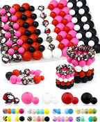 FIVEIZERO 100PCS 9mm & 15mm Silicone Beads, Fade-resistant, Easy-clean by FIVEIZERO