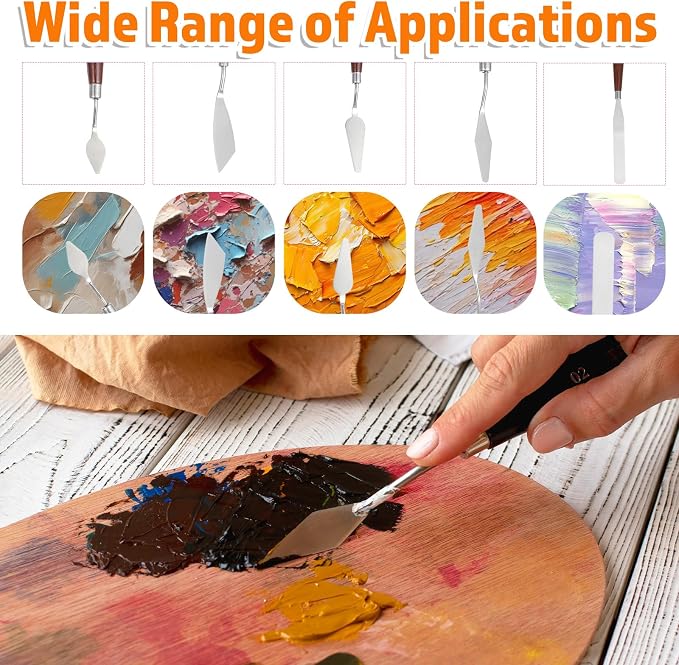 27 Piece Stainless Steel Palette Knife Set, Painting Knives - Image 5