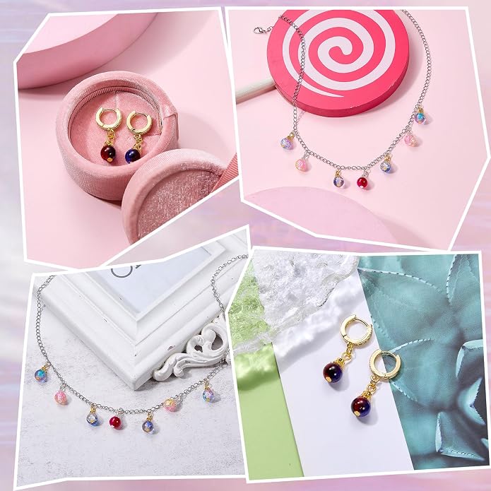 150Pcs Crystal Dangle Charms for Jewelry Making Crackle Bulk Small Cute Charms - Image 7