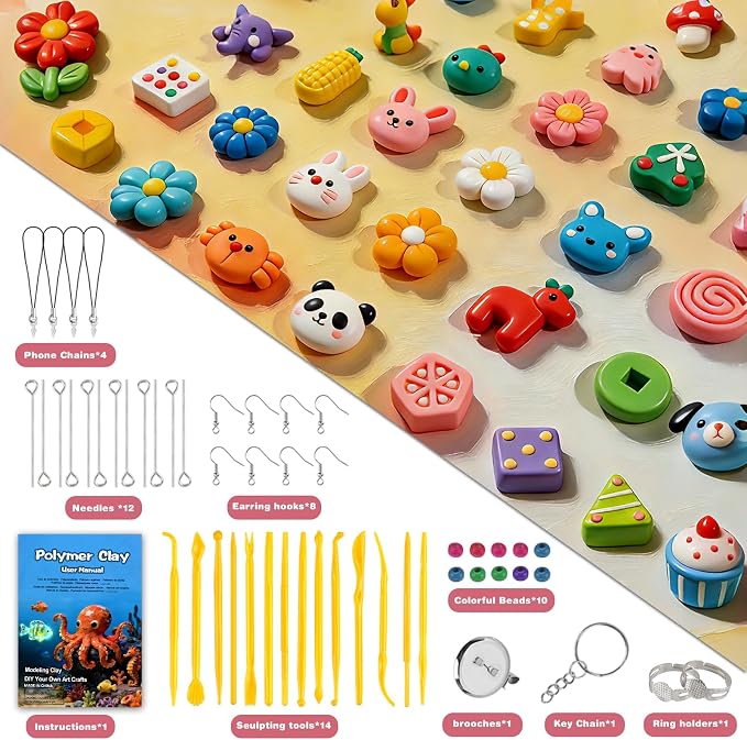 Ixiaoyoo 60 Colors Polymer Clay, Oven Bake DIY Modeling Clay - Image 4