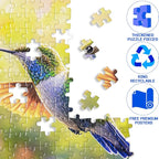 300 Pieces Puzzle for Adults, Hummingbird Flowers Large Pieces Jigsaw Puzzle - Image 3