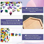 DIY Mosaic Tiles Crafts Kits for Adults, Mixed Stained Glass Mosaic Kit - Image 7