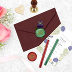 Yoption Wax Seal Kit, Merry Christmas Wax Seal Stamp, Christmas Cards, Wine - Image 5