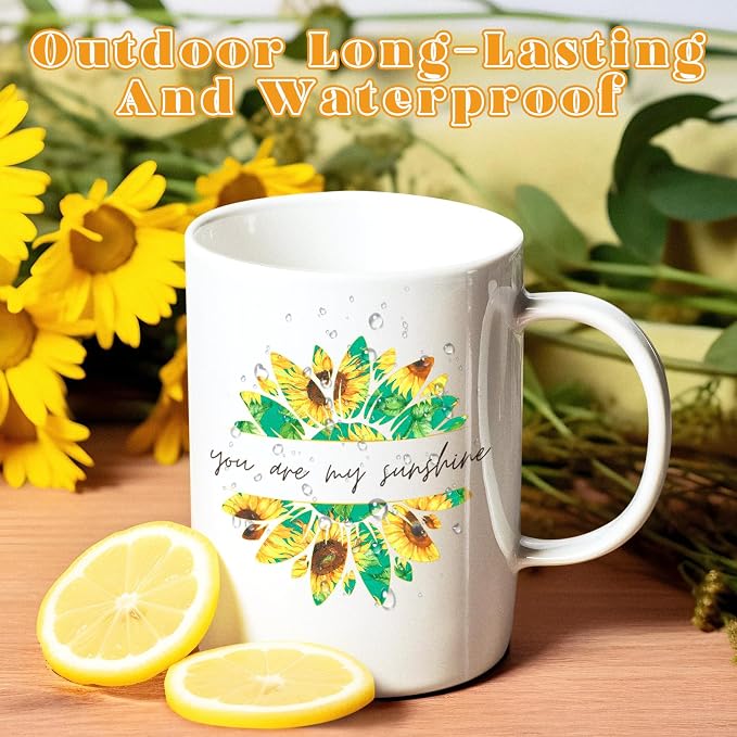 Tintnut Sunflower Permanent Vinyl 8 Sheets 12"x10" Yellow Adhesive Vinyl | - Image 5