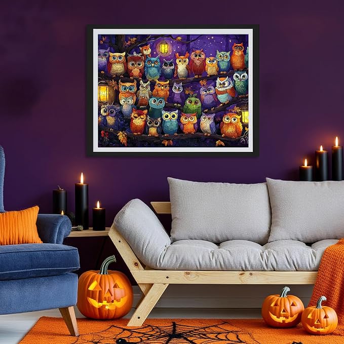 Mocfesk Wooden Puzzles for Adults, Owl Family Puzzles 200 Pieces | Unique - Image 6