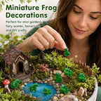 Exasinine 30 Pcs Resin Mini Frogs Green Frog Miniature Figurines Animals Model - Image 5