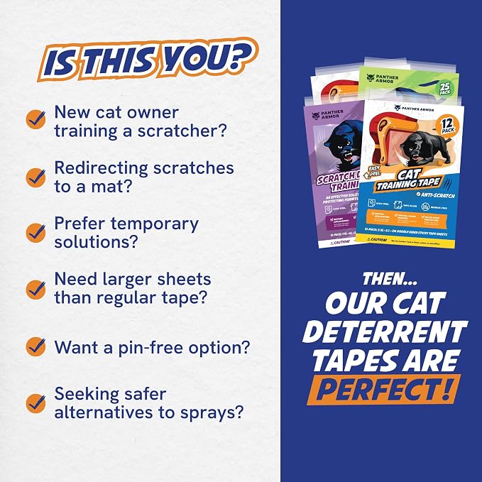 24 Pack Cat Scratch Furniture Protector Tape Sheets – Double-Sided Sticky - Image 6