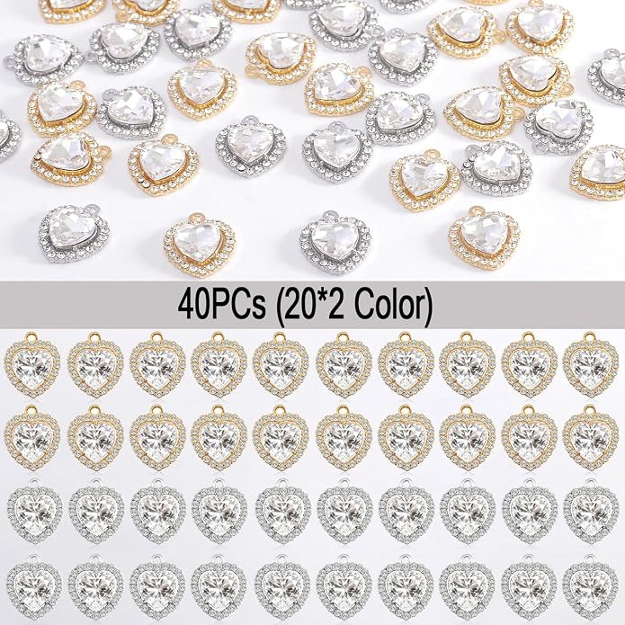 stino 40/48Pcs Paired Crystal Pendants Charms - Image 3