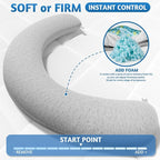 SweetSlubr Pregnancy Pillows for Sleeping, C-Shaped Maternity Pillow for - Image 3