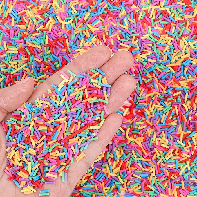 DIYASY 180g Fake Sprinkles, 6.35 oz Non-Edible Resin Sprinkles Faux Plastic by HandicraftsandDecoration