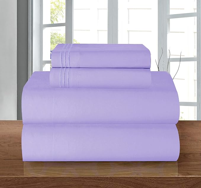 Elegant Comfort Luxury Soft 1500 Premier Hotel Quality 4-Piece Sheet Wrinkle - Image 2