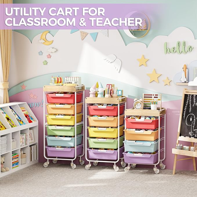 Rolling Craft Storage Cart - Image 9