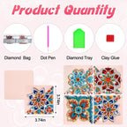 WIVICO 4Pcs Diamond Painting Bookmarks, Diamond Pearl Art Kits - Image 4