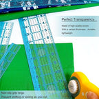 Acrylic Ruler 7 Piece Set, Quilting Rulers, Non Slip Rings 50 Pieces - Image 6