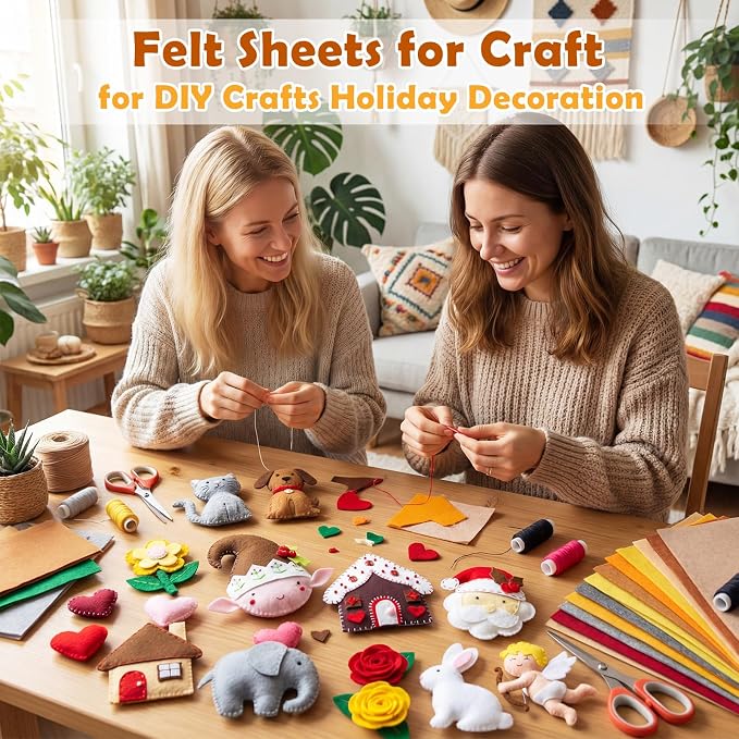 Tegeme 100 Pcs 8 x 12 Inches Felt Fabric Sheet - Image 5