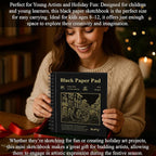 SuFly Black Paper Drawing Pad, 60 Sheets Large Sketch Book 11x14, Spiral Bound - Image 6