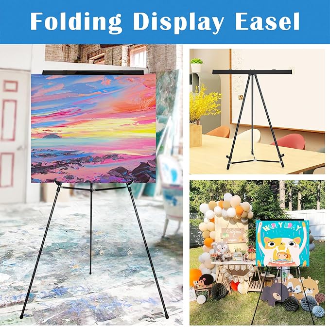 Falling in Art Aluminum Flip Chart Display Easel Stand - Image 6