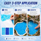 Warmtree 12 Pcs Ripple Water Sticker Materials Diorama Supplies | Pearlescent - Image 3
