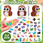 ywevyezc 52 Pcs 3D Printed Animals Set, Flexible Articulated Mini Sea Animal - Image 2