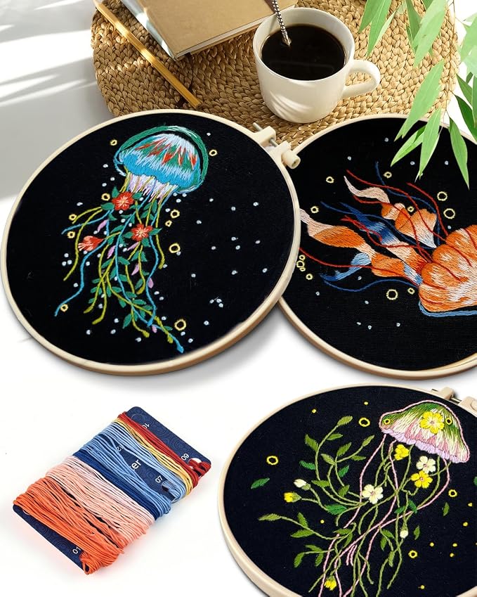 TINDTOP 5 Pack Embroidery Kit for Adult, Embroidery DIY Starter Kit | for - Image 7
