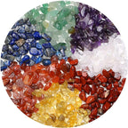 LAIDANLA 7 Chakra 400pcs Natural Chip Stone Beads 5-8mm Healing Crystal by LAIDANLA