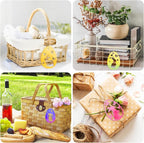 36PCS Wooden Easter Ornaments to Paint, 6 Styles DIY Blank Unfinished Wood Egg - Image 6