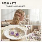LUXEEASE 100P Purple Dried Pressed Flowers | Dusty mauve shades, big to tiny - Image 4
