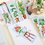 ORIGACH 6 Set Green Plants Cross Stitch Bookmark Kit - Image 6