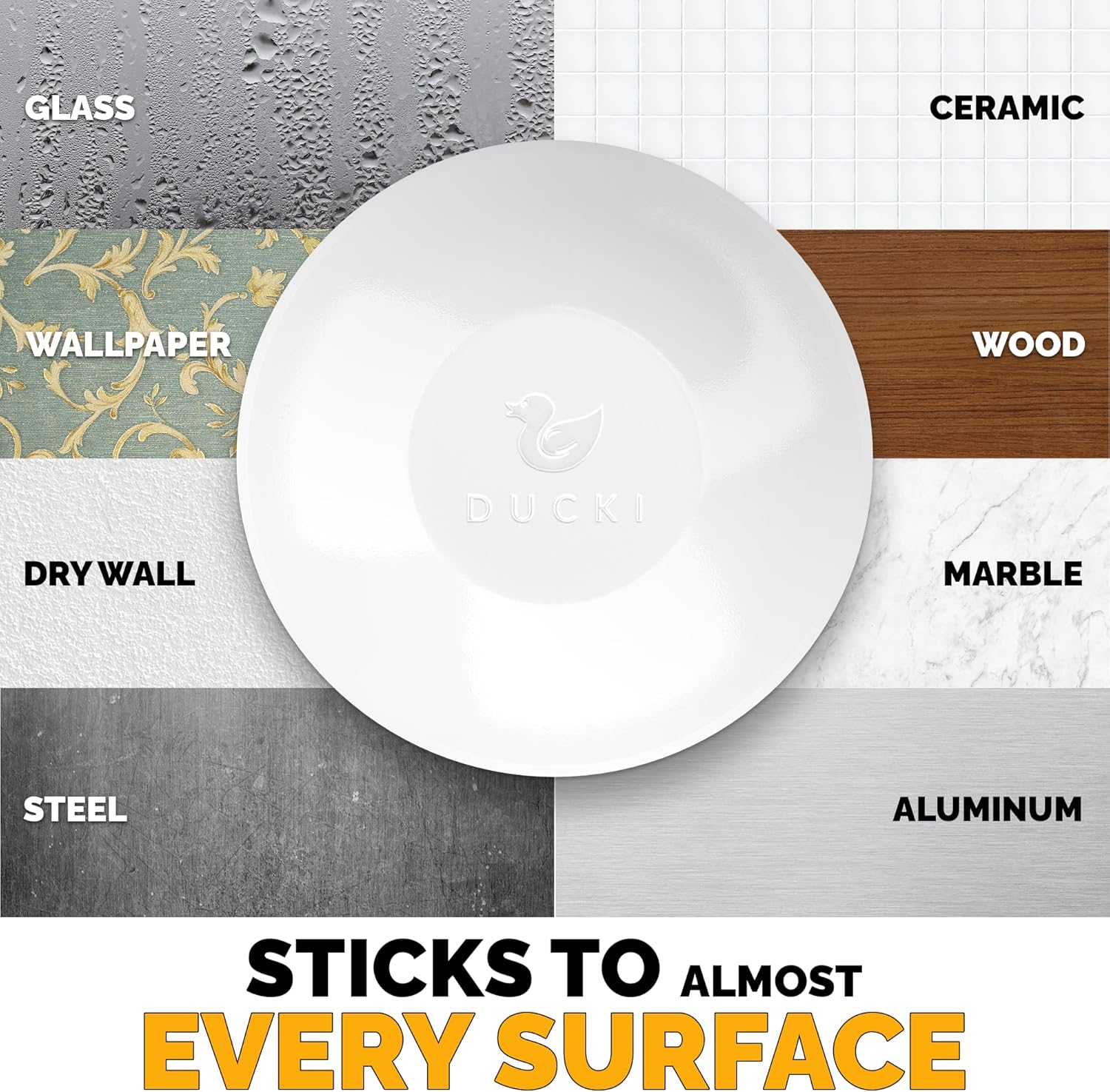 Ducki Wall Protectors -4 Pack White- Self Adhesive, Reusable Solution for Stopping Wall Damage & Noise from Doors, Refrigerators & More in Your Home or Office - Durable, Shock Absorbent & Discreet