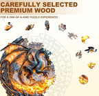 Magic Ball Fire Dragon Puzzles Adults Gifts Wooden 180 Pieces 11.4 * 10.5in - Image 3