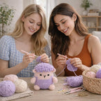 HOUSE CREATIVITY Crochet Kit for Beginners, Make a Fluffy Sheep, Amigurumi - Image 6