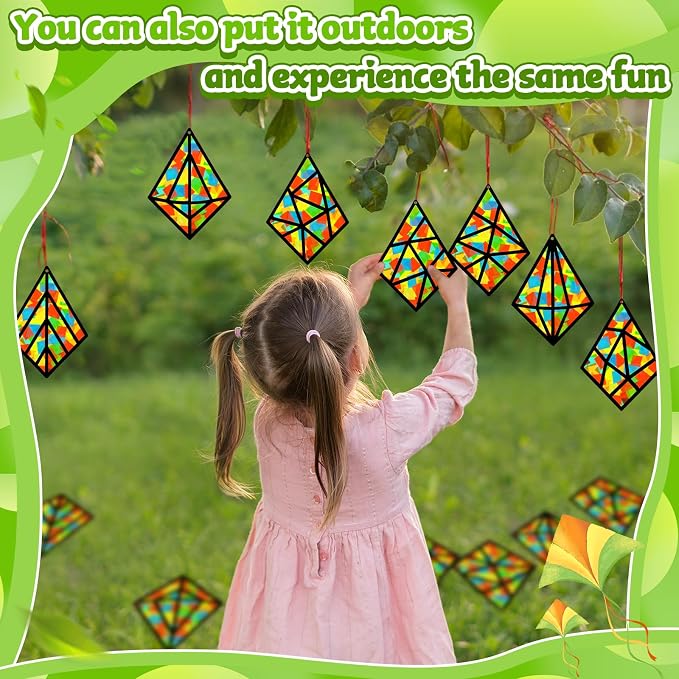 Lonfliness 30 Sets Sunday School Kite Suncatcher Crafts VBS DIY Window Stain - Image 7