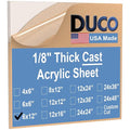 Duco Clear Cast Acrylic Sheets 1/8" Thick 6" x 12" by DucoPlasticsSupply