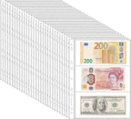 150 Pockets Archival Banknote Pages – 50 Sheets Acid-Free Currency Protector by UnclePaul