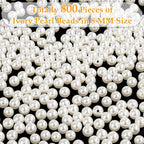 Anezus Ivory Faux Fake Pearls, 8 MM Sew on Pearl Beads - Image 4