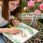 FUNLAVIE Adult Coloring Book – Mandala Animal Designs, Spiral Bound Premium - Image 9