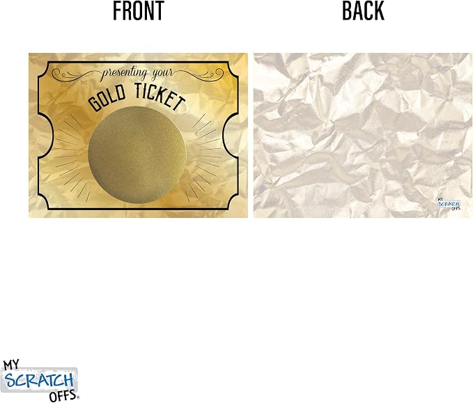 My Scratch Offs 20 Pack Gold Ticket DIY Make Your Own Golden Ticket Scratch Off - Image 3