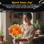 Unwynd Poke Art Marigold Flower Bouquet | Mess-Free Arts and Crafts - Image 8