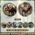 Naozinebi 72PCS Dinosaur Birthday Plates Dinosaur Party Supplies Dino World - Image 2