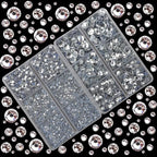 10000Pcs 2-Boxes Mixed Size Hot Fix Round Crystals Gems Glass Stones Hotfix - Image 2