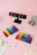 REVKI 1200pcs Glass Beads Bracelet Making Kit, 48 Colors Crystal Beads - Image 4