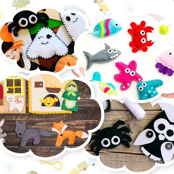 12" x 12" Squares Felt Sheets Fabric, 1mm Thick Halloween Christmas Fabric Fall - Image 4