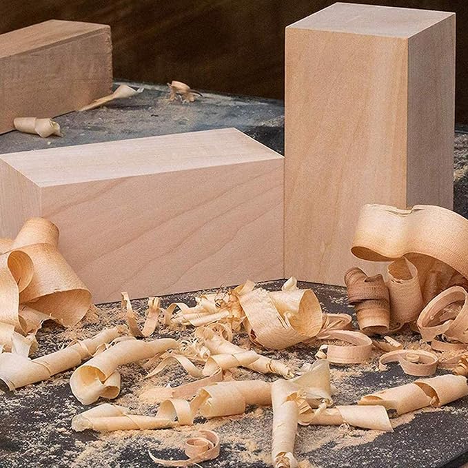 4 Inch Wood for Carving, Rectangular Wooden Blocks for DIY Carving, Large - Image 6