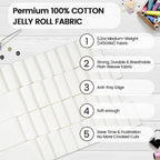 Craftido-20 Options-100% Cotton Jelly Roll Fabric Precut Strips - Image 5