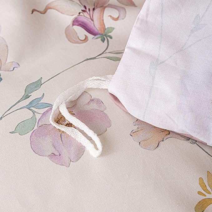 OAITE Duvet Cover Set Twin Size Floral Pattern Ultra Soft 100% Cotton Duvet - Image 8